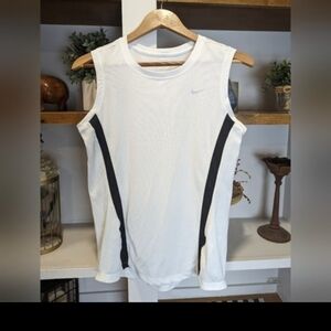 Nike Performance White Dri Fit Tank Top Size Large